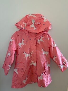 Carter's Pink Unicorn Hooded Raincoat